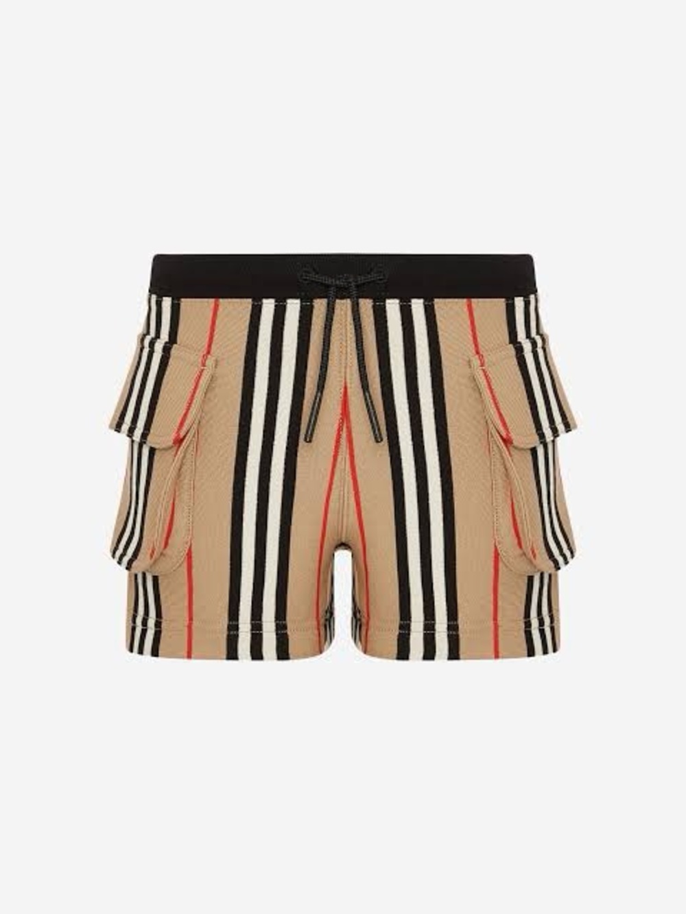 Burberry Kids Ines Icon Stripe Cotton Cargo Shorts
